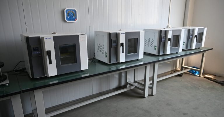 Four high-temperature ovens used for aging and demagnetisation testing