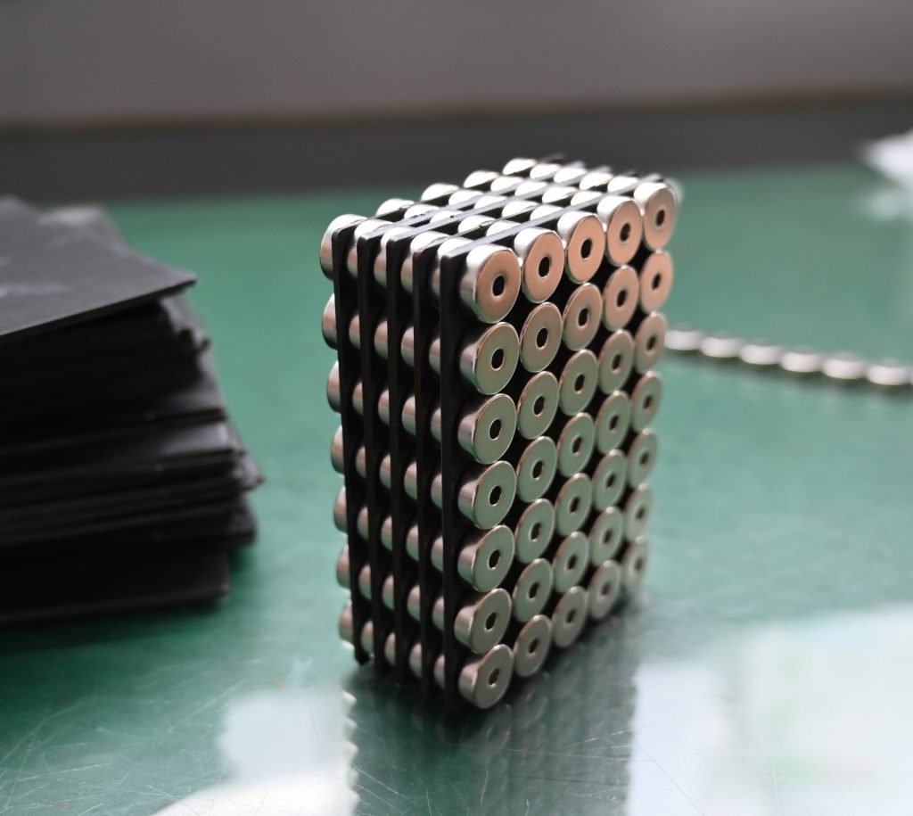 Finished neodymium ring magnets from a custom magnet manufacturer