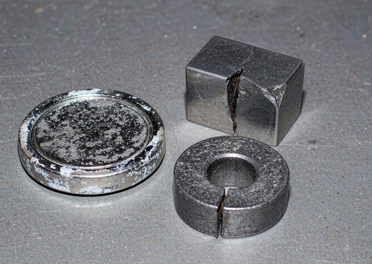 Failure and field problems: a corroded disc, a chipped block and a cracked ring magnet