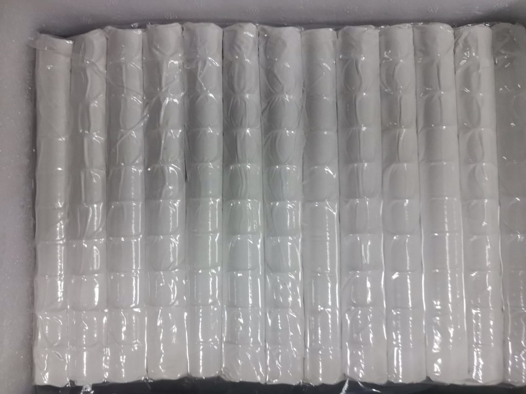 Vacuum-packed neodymium magnets packed for shipment in a box